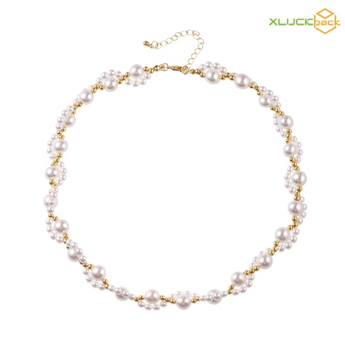 Luxury Pearl Beads Necklace 18k Gold Plated