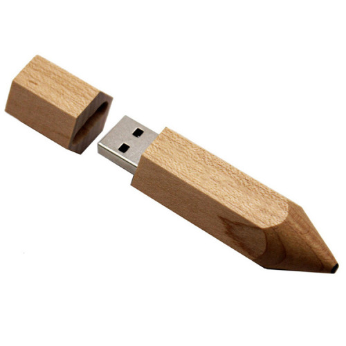 Factory Wholesale Imitation Wood Hexagonal Pencil U Disk