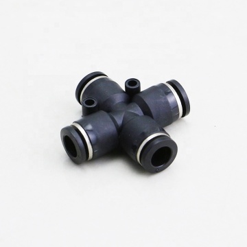 4mm-12mm PZA Air Tube Fittings - Plastic Cross Pneumatic Fitting