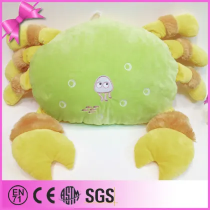 custom lovely green stuffed crab plush crab toy