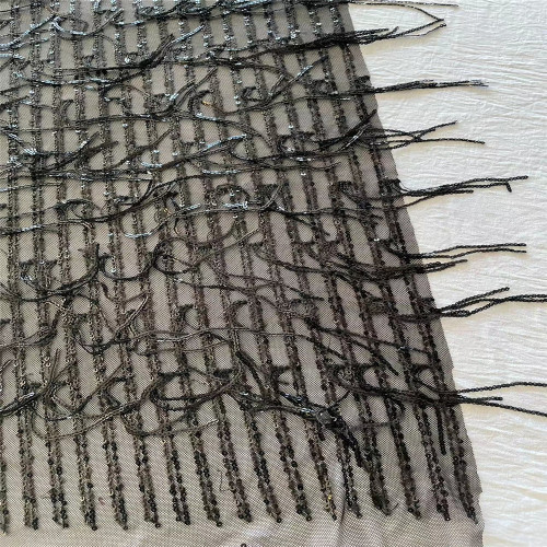 3mm 3D TASSELS -paljetter Spangle broderier på nätetyg
