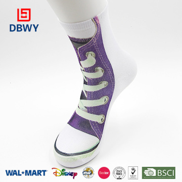 New pattern colourful canvas shoes sublimation socks