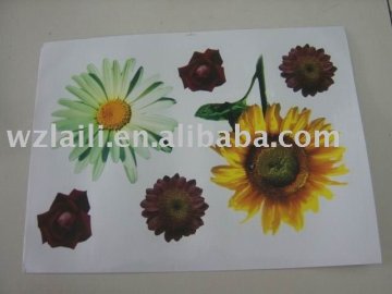 self-adhesive sticker for waste bin/bin flower sticker/cartoon sticker