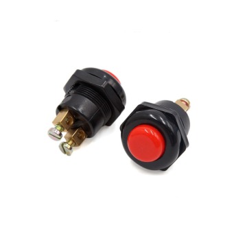 DC12V Red Round Cap Momentary Press Push Button Switch - Factory Price for Car Vehicle