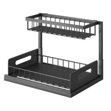 Under Sink Storage Rack: Pull-Out Drawer Basket for Kitchen Cabinets