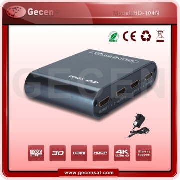 Gecen 1x4 4way 4K HD M I Spliter Model HD-104N