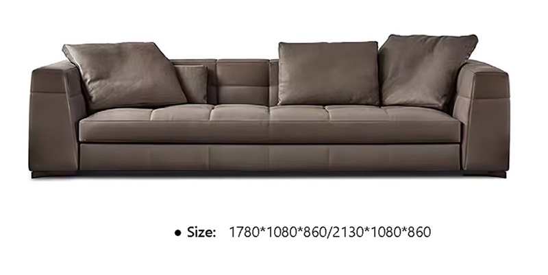 Modern Leather Black Sofa