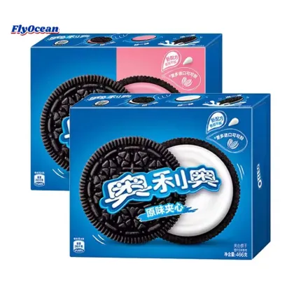 Oreoo White Peach Oolong Flavor Crispy Biscuits 388g Assorted Super Crispy Cookies