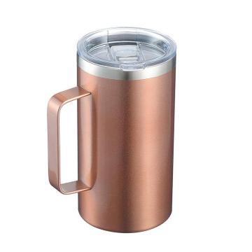 24 oz Insulated Coffee Tumbler with Handle and Straw for Parties - Wholesale Available