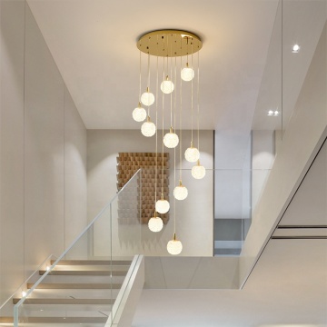 Modern Luxury Crystal Chandelier for High Ceilings