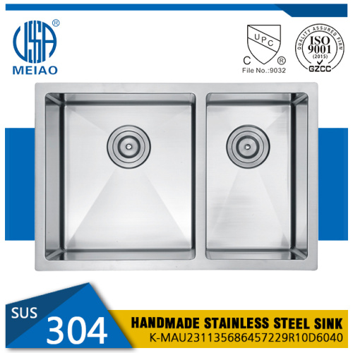 Double Bowl 304Stainless Steel Undermount Kitchen Sink