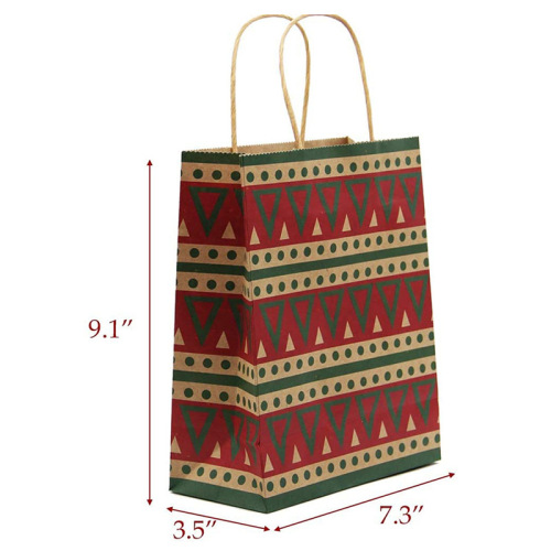 Χριστουγεννιάτικες χάρτινες τσάντες δώρου μόδας από χαρτί Kraft