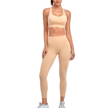 Cross back women fitness yoga sets