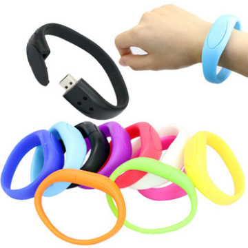 Aangepaste polsband USB-flashgeheugenstick siliconen armband