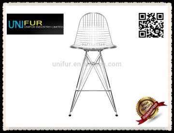 Wholesale popular classic replica cushion covered side DKR wire bar stool