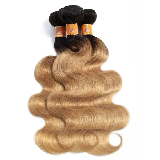 Wholesale Mink Virgin Brazilian Hair Bundles, 100% Brazilian Human Hair Weave, 1b/27# Body Natural Human Hair Bundles Weaves