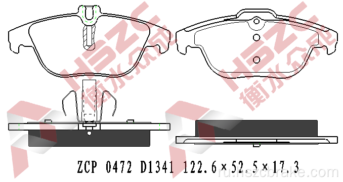 FMSI D1341 Керамическая тормозная площадка для Mercedes-Benz