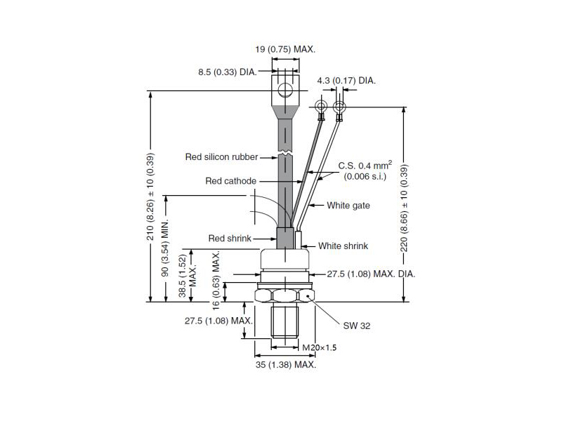 Most popular stud triacs stud Thyristor YZPST-KS150-1800V