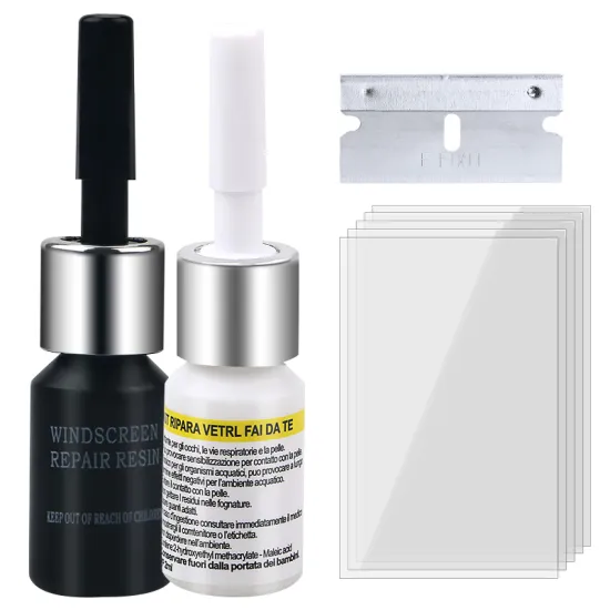 DIY Windscreen Crack Repair Kit: Auto Windscreen Repair Tools and Crack Repair Fluid