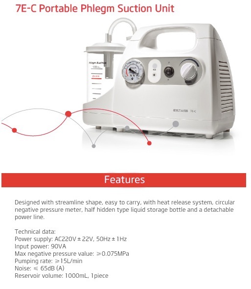 Portable Phlegm Suction Unit 7e-C with CE