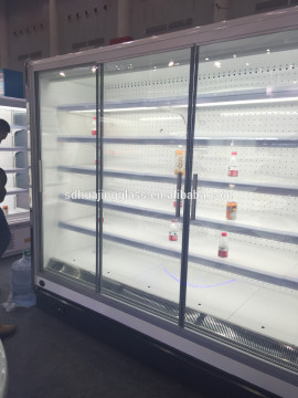 commercial refrigerator sliding glass door, electric heated frame