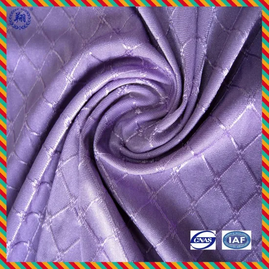 Checkered jacquard nylon spandex weft knitted fabric for underwear