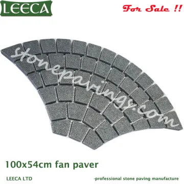 Gray granite stone patio mesh paving