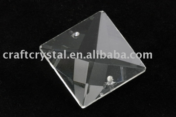 two holes square crystal lamp part