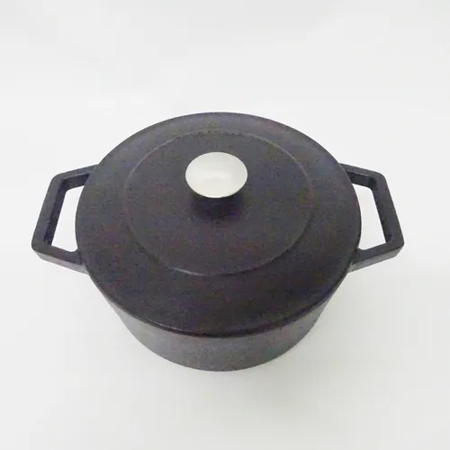 Matt Black Enamel Cast Iron Casserole Pan