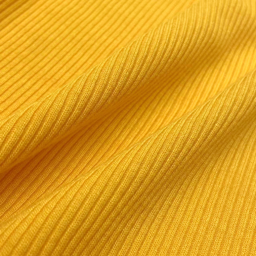 95 Rayon 5 Spandex Solid Small Knit Rib Fabric