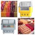 Ice Popsicle paparan Gelato Ice Cream Display Freezer