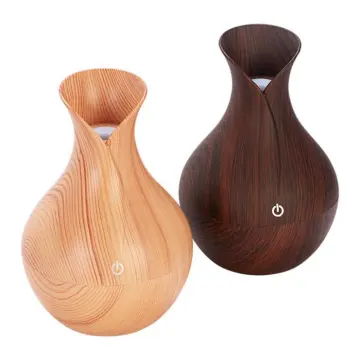 Wood Grain LED Ultrasonic Cool Mist Humidifier 130ml