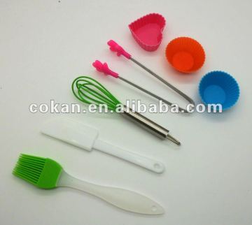 7pcs simple dessert silicone children baking pastry set CK-BS228