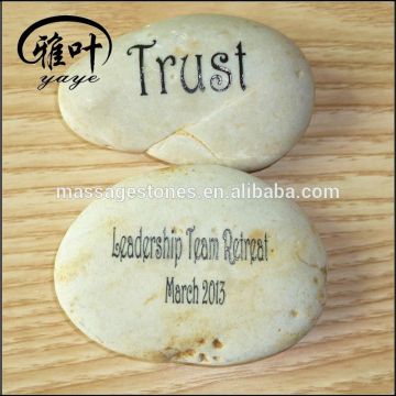 Engraved inspired river Stone Zen Wish Stone