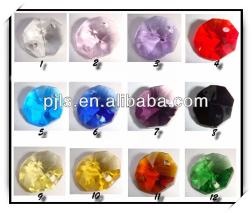 crystal octagon beads, glass octagon beads loose bead