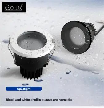 DGLUX IP65 Waterproof Exposed LED Down Light - Black Gray Cob Anti Fog Bathroom LED DownLight