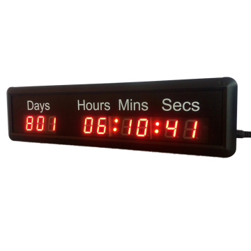Temporizador de conteo montado en la pared de 9 dígitos personalizable de 1 pulgada de 1 pulgada