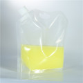 Plastic portable stand up packaging bag with handle