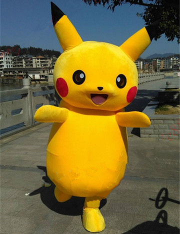 Adorable Hot Pikachu Mascot Costume Adult Size Party and Commercial Activities Supply