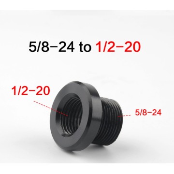 Black aluminum fuel filter adapter