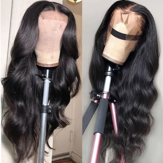 150 Density 100% Real Virgin Cuticle Aligned Human Hair Transparent Full Lace Frontal Wigs