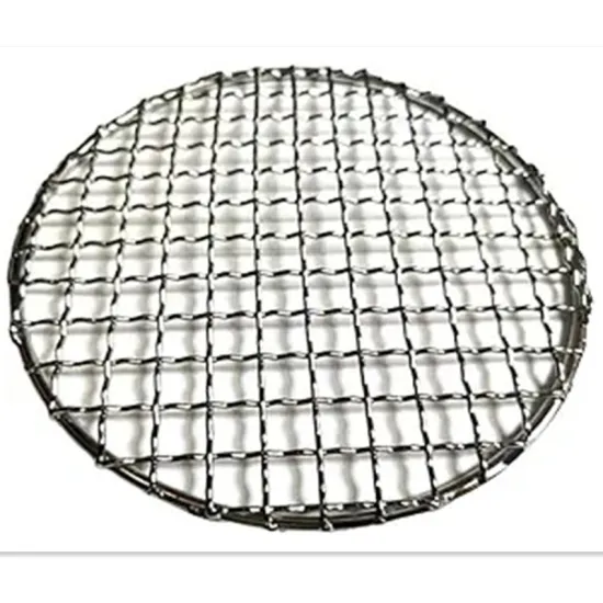 5.5" Dia Galvanized Iron BBQ Mesh Mat for Grilling and Smoking