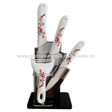 Durable zirconia ceramic sushi knife set