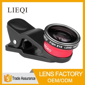 Καλή ποιότητα 0.4x Super Wide+Macro+Fish Eye 3 σε 1 φακό clip-on για κινητό τηλέφωνο