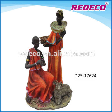 Resin black african figures