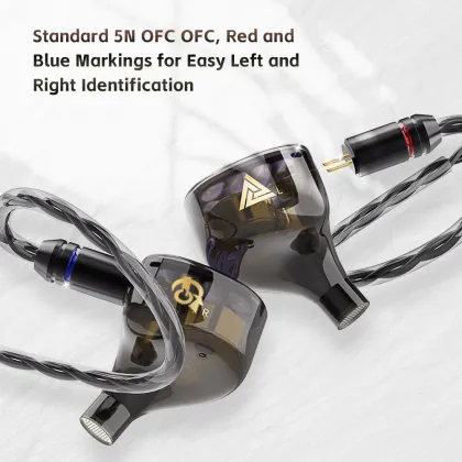 QKZ HBB Co-branded Hades HiFi Earphones with Glitter Panel and High-Definition Microphone