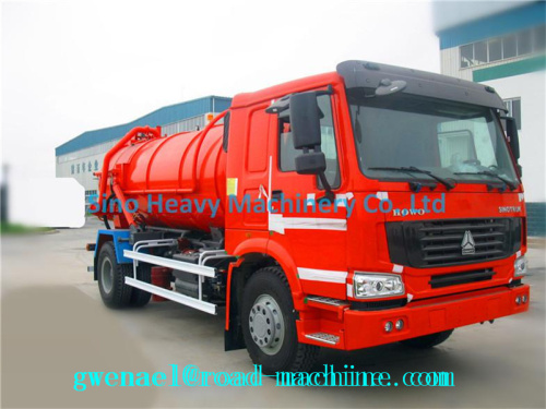 6 Cubic Meters Diesel Sewage Suction Truck with 5m Suction Depth