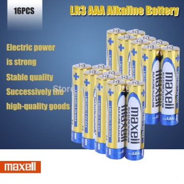 16pc 1.5V AAA Alkaline Battery LR03 Original maxell For Electric toothbrush Toy Flashlight Mouse clock Dry Primary Battery