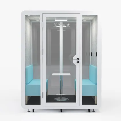 soundproof acoustic booth with office seating