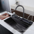 Stylish Stainless Steel Smart Kitchen Sink with Multifunctional Piano Key Design - Single Bowl
